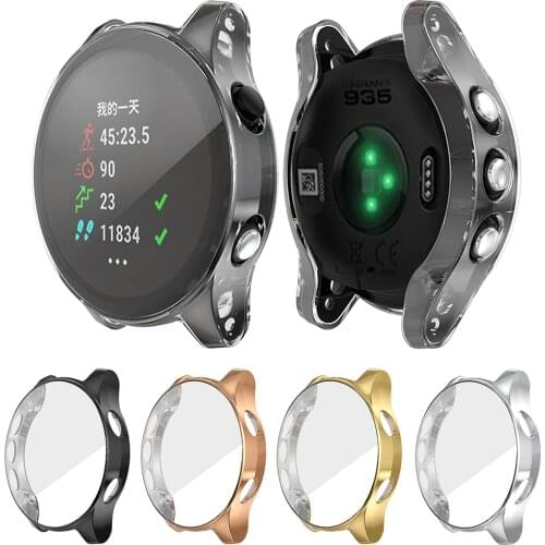 Ultra-Slim Clear TPU Plating Protector Case Cover Voor for Garmin Forerunner 945/935 Smart horloge Beschermende accessoires