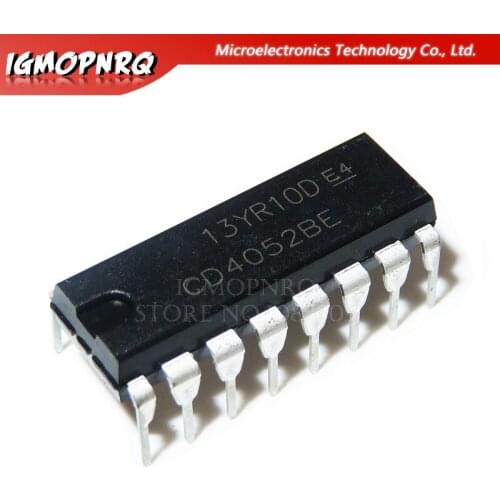 10PCS CD4052BE DIP16 CD4052 DIP 4052BE DIP-16 new and original IC