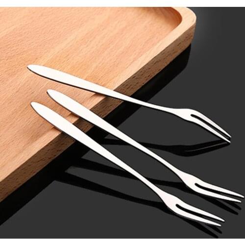 10pcs Stainless Steel Fruit Cake Forks Cocktail Forks Dessert Forks Tableware Environmentally friendly for Kitchen tools