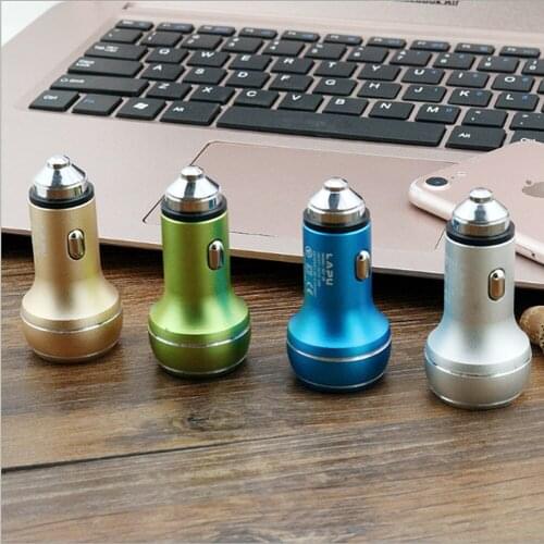 100pcs Car USB Charger Quick Charge Mobile Phone Charger 2 Port USB Fast Car Charging Phone Charger for Xiaomi for iPh