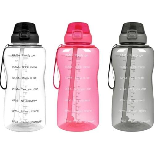 2L Portable Water Bottle For Outdoor Sports BPA-free Water Bottle TRITAN Material Bounce Cover Marker Plastic Cup