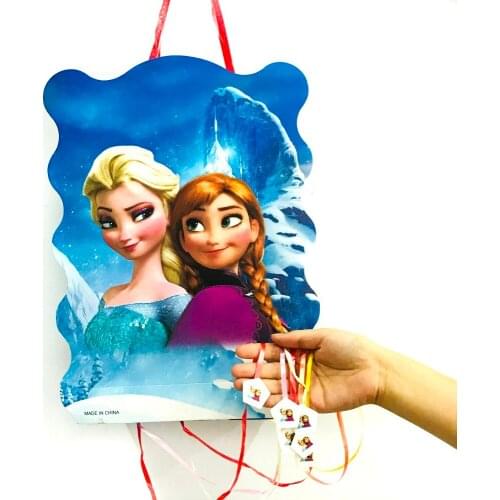 40*30cm Freezing Anna Elsa Pinata Party Supplies Kids Disposable Plastic Childrens Birthday Girls Party Favors