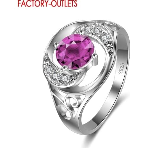 925 Fashion Jewelry Rings Hollow CZ Crystal Rhinestone Wedding Ring For Women Engagement