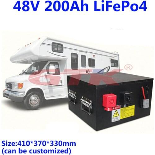 Solar Lifepo4 battery 200Ah 100Ah lithium battery 100A 200A 300A continuous for 12Kw motorhome solar system boat RV+20A Charger