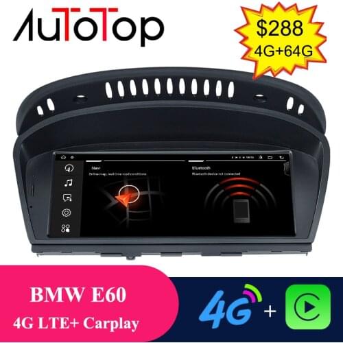 AUTOTOP 1din 8.8'' IPS screen Android 10.0 Car DVD Multimeida Player For BMW Series 5/3 E60 E61 E62 E63 E90 E91 2004-2009 GPS
