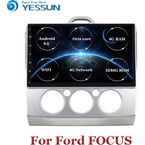 2 DIN 10.1 Inch Android 9 GPS Navigation Touch screen Octa core Car Radio For Ford Focus Exi AT 2004 2005 2006-2011