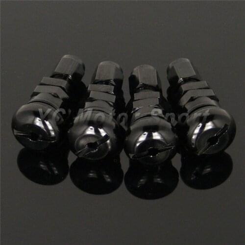 Free Shipping 4pcs/set Universal Full Rays Volk Racing Forged Black Color Aluminum Tire Valve Stem with Caps Tubeless Valves
