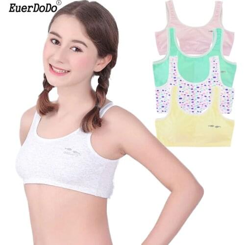 Young Girls Bra Cotton Bra For Girls Teenage Girl Underwear Students Training Bra Children Sports Bra