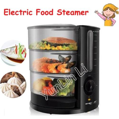 Electric Steamer High Efficiency Food Steamer With Safety Function 360 Degree Transparent Cover JET-901