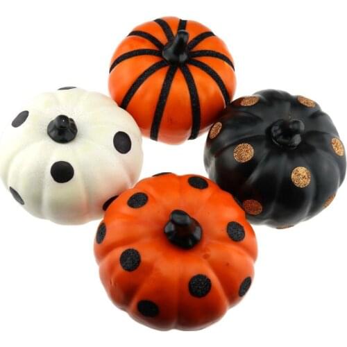 Gresorth 6.3 inches Artificial Pumpkins Home Kitchen Halloween Christmas Decoration - Pack of 4