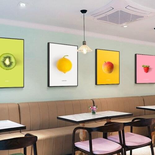 Fruits Pictures Peach Lemon Plum Kiwi Posters Restaurant Nursery Dining Room Prints Nordic Wall Art Canvas Painting Home Decor
