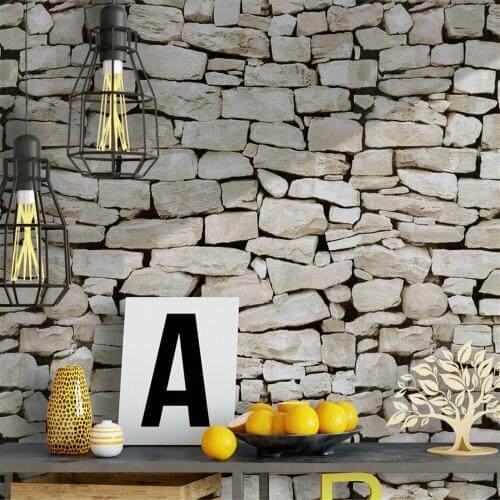 Brick Wallpapers Brown/Beige Vinyl Self Adhesive Wall Paper Peel And Stick Stone Design For Walls Bathroom Balcony Home Decor