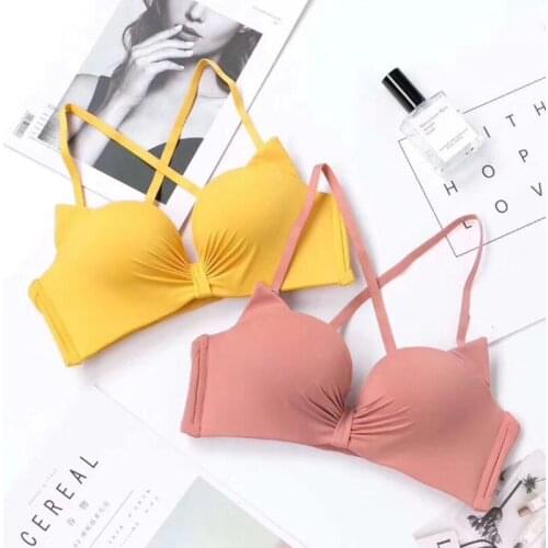 Fashion Brand Bra Set Sexy Cat Ear Underwear Wire Free Push Up Bra Set Women Seamless Lingerie Lovely Bow Girl 4 Colors Bras #qw
