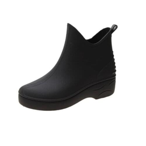Fashion rain boots PVC waterproof ankle boots Womens rain boots Summer autumn Comfortable waterproof shoes