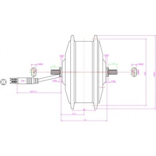 Brand AKM 74MM 36V 250W High Speed Brushless Gear Ebike Hub Motor 250W AKM Front