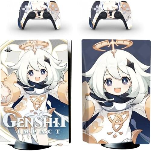 Genshin Impact PS5 Disc Skin Sticker Decal Cover for PlayStation 5 Console & Controllers PS5 Disk Skin Sticker Vinyl