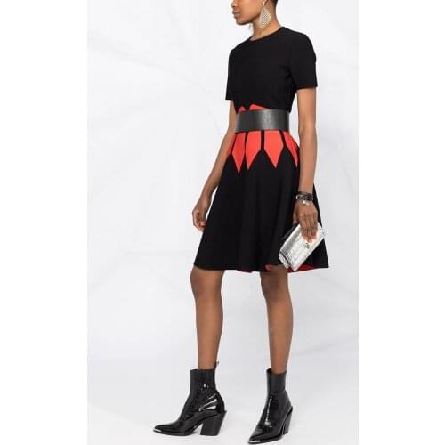 New Celebrity Sexy Women bandage dress Short Sleeve Black white O neck Runway Office Lady A line Elegant Party Club vestido