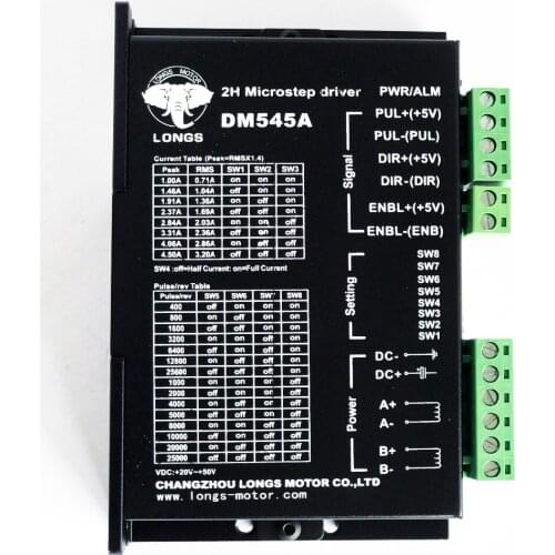NEW arrival 1pc Stepper motor driver DM545A PEAK 4.5A,20-50VDC CNC New--longs motor