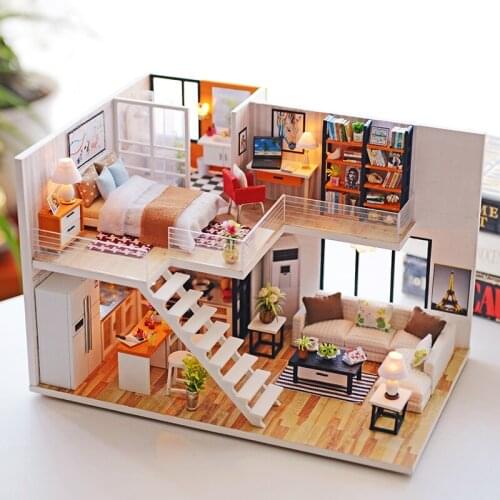 New DIY Wooden Dollhouse Chinese 3D Doll Houses Miniature With Furniture Kit Creative Toys for Children Adult Birthday Gift Casa