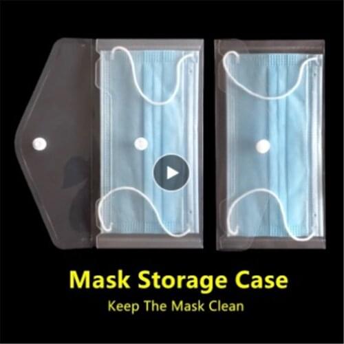 Disposable Mask Storage Case Mask Storage Bag Small Collection Bag Product Outer Packaging Bag Plastic Card Holder Storage Clip