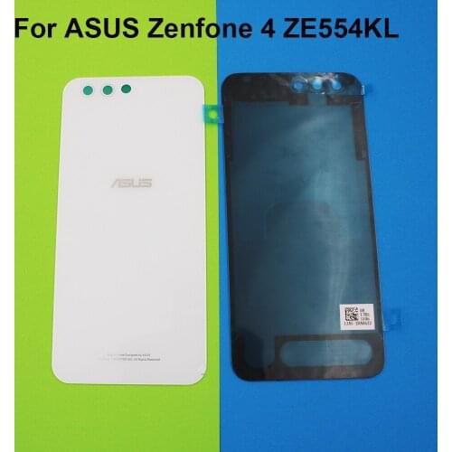 Original For ASUS Zenfone 4 ZE554KL Z01KD Back Battery Cover Real Glass Housing Panel Case ASUS ZE554KL Mobile Phone Parts +Logo