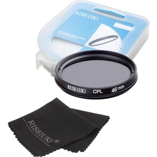 46mm Circular Polarizing CPL Filter+ case +cloth for Canon 1000D 650D 600D 550D 500D Rebel T4i T3i T3 T2i 18-55mm Lens