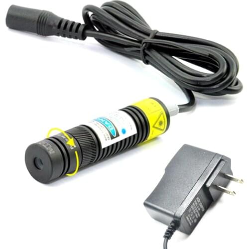 Industrial Violet Blue 405nm 100mw Laser Dot Line Cross Diode Module with K9 Lens w/ Driver In 16x68mm 5V