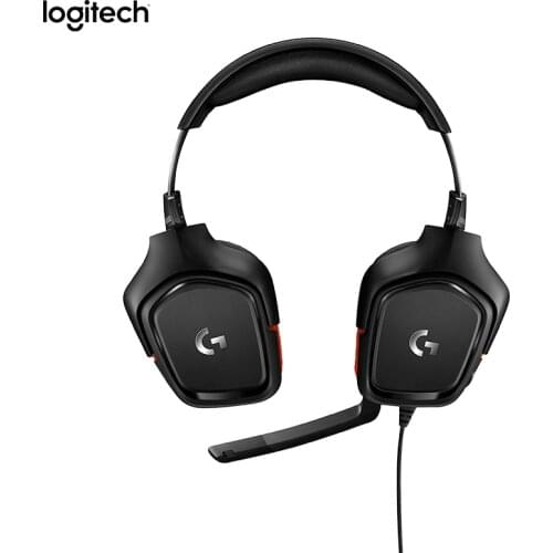 Logitech G331 Stereo Wired Gaming Headset 7.1 Surround Sound 50mm Drivers DTS Headsets Flip-to-mute Boom 6mm MIC For PC Gamer