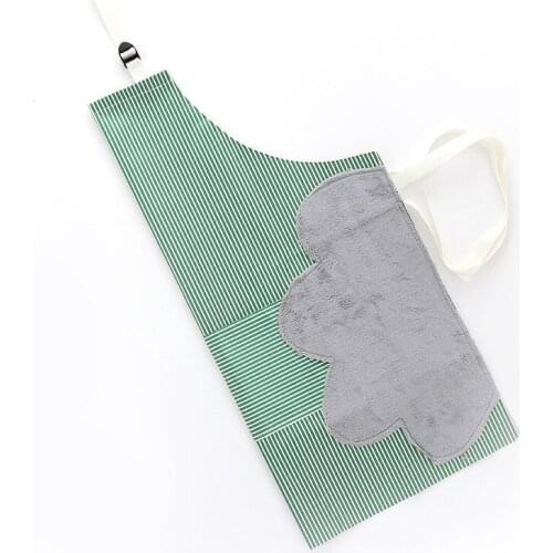 Dust cover household hand-wiping waterproof apron womens fashion cute waistband Kitchen adults cooking oil-proof overalls men