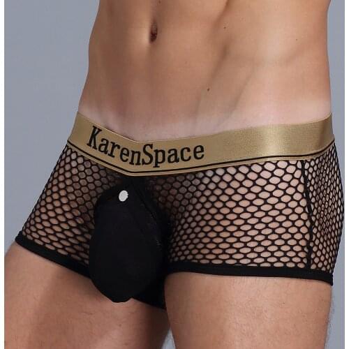Sexy New Gay Boxer Short Fashion Brand Breathable Mens Jockstrap Underwear Homme Cotton Cuecas Gay Male Panties