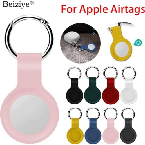 Silicone Protective Case For Apple Airtags Liquid Protective Cover Sleeve For Apple Locator Tracker Anti-lost Device Keychain