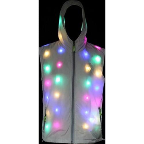 Glowing Led Lighted Colorful Luminous Costume Coat Flashing Vest Party Night Club Bar Celebrations Toy Gift Women Men Kids Gift