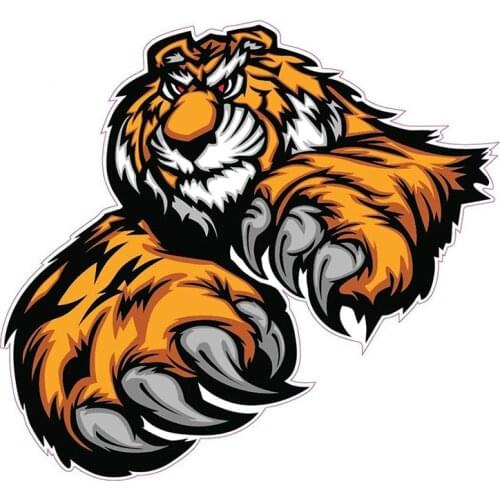 Ferocious Tiger Decal Color Car Sticker Personalized PVC Waterproof Car Sticker Suitable for All Kinds of Cars, 13cm * 11cm