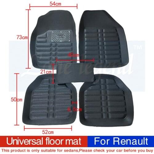 Universal car floor mat For Renault Clio Megane Captur Scenic Laguna Twingo Fluence Koleos car mats