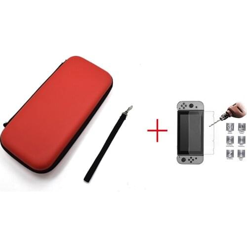 YTTL Travel Carrying Hard Cover Case Protective bag Pouch add screen glass protector film For Nintend Switch Controller