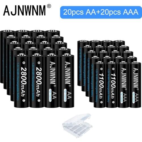 1.2V Ni-Mh AA Battery Rechargeable 2800mah with aaa Rechargeable Battery aaa 1.2v