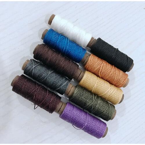 1mm Leather Sewing Flat Waxed Thread Wax String Hand Stitching Craft 50M 150D