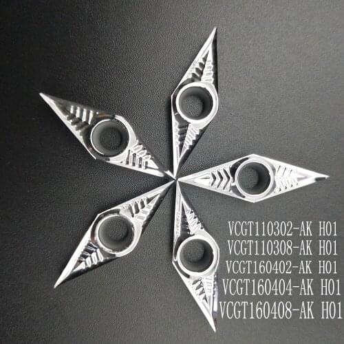 10pcs ~100pcs VCGT110302 VCGT110304 AK H01 VCGT160402 CGT160404 CGT160408 AK H01 For aluminum