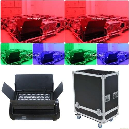 10pcs/lot With Flycase with barn door led wall washer dmx rgbw led city colore wash flood light 48*10w
