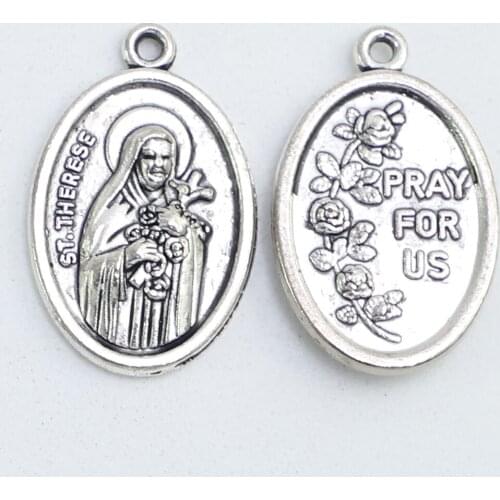 100pcs of St Therese Pray For Us Medal Pendant