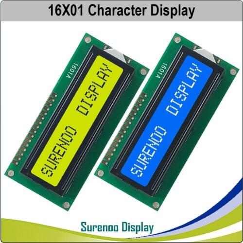 161 16X1 1601 Character LCD Module Display Screen LCM Blue Yellow Green with Backlight