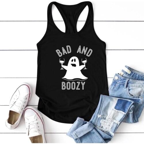 2020 Fashion Bad and Boozy Printed Tank Top Women Sleeveless Summer Vset Ladies Graphic Round Neck Tank Tops for Teens Plus Size