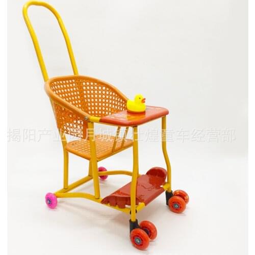 2020 Ultra-lightweight Baby Dolly Chinese Traditional Imitation Rattan Baby Stroller Universal Wheel Toddler Trolly