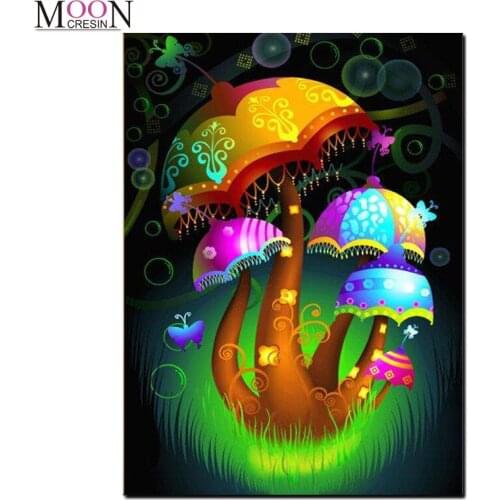 2021 Diy Diamond Painting Rainbow Umbrella Embroidery Cross Stitch Mosaic Full Square Round Drill Rhinestones Home Decor Needle