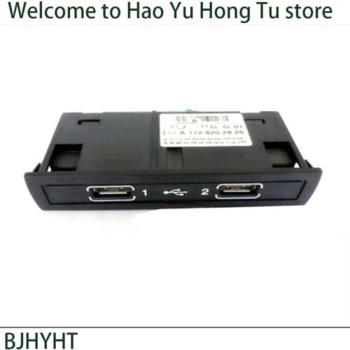 A1728202826For new Mercedes-Benz C200 C260 C300 E300 GLA200 USB HUB Meter with USB socket on dashboard