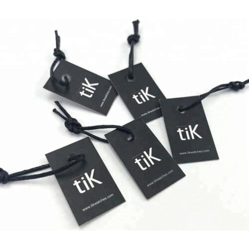 Hang tags with spot UV for clothing tags black card tags