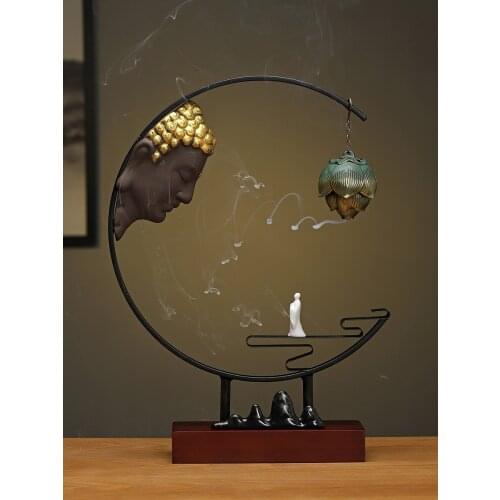 Chinese style wood decorated Bergamot corridor living room incense burner