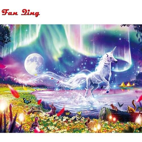 DIY 5D Diamond Painting Animal Fantasy Unicorn Resin full drill Embroidery Cross Stitch Mosaic Rhinestone decoration painting