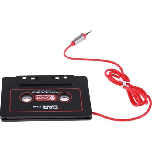 Cassette Travel Adapter 3.5mm For MP3 AUX Cable CD Player Jack Plug Black