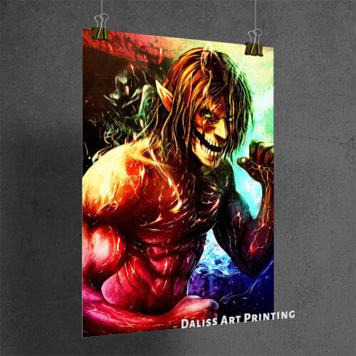 Canvas Anime Attack on Titan Eren Jager Pictures Home Decoration Paintings Poster HD Prints Wall Art Modular Living Room Framed